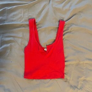 Red crop top